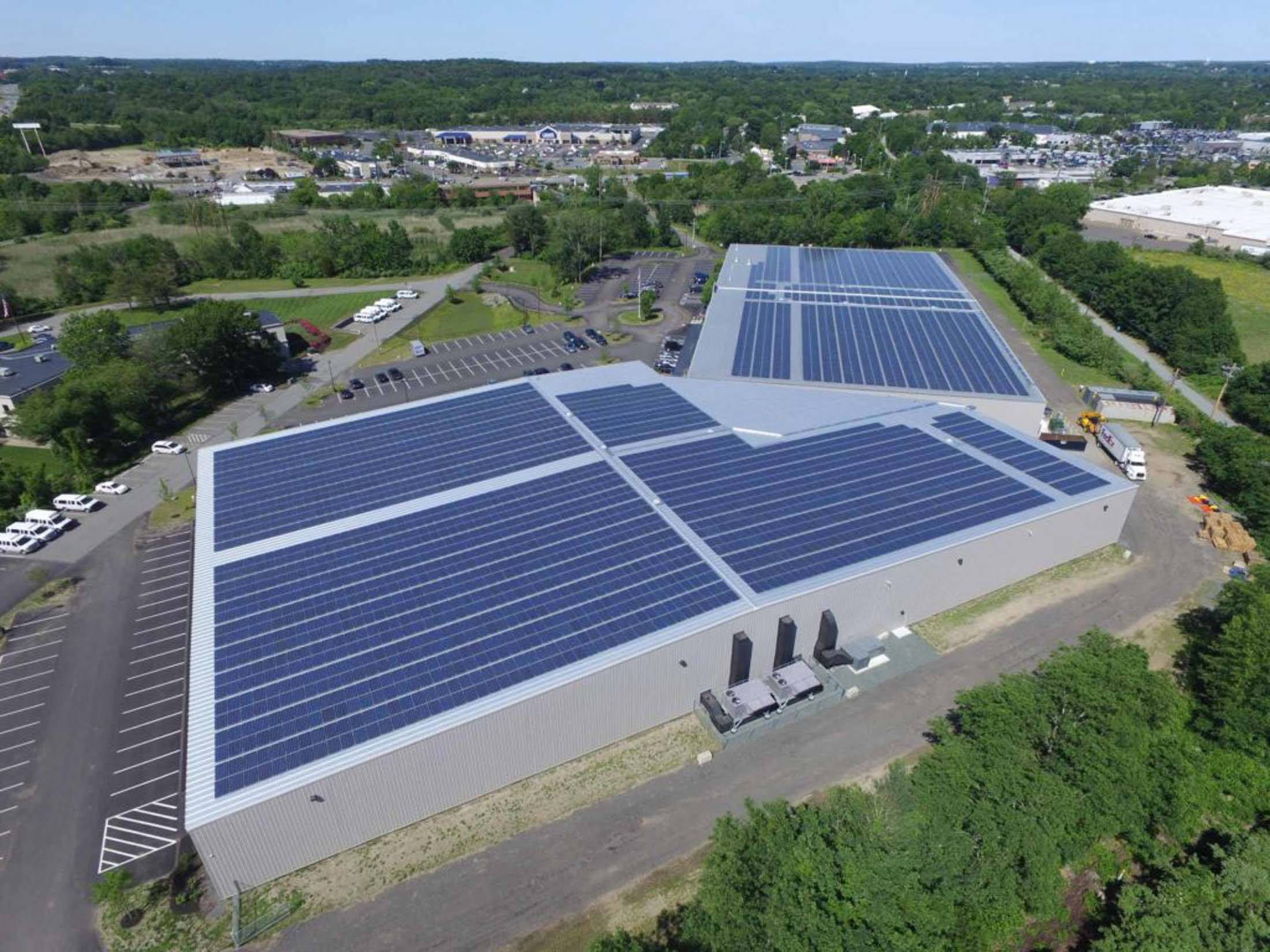 commercial solar roof installation